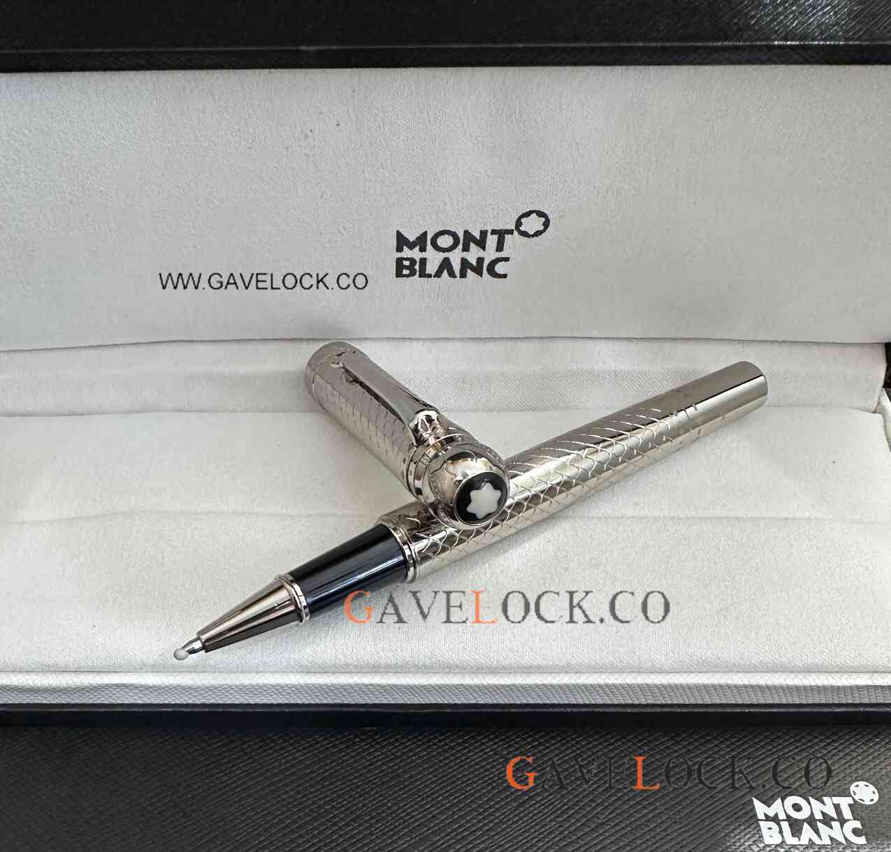 New Copy Montblanc Joseph Ii 4810 Rollerball Pen Silver Steel